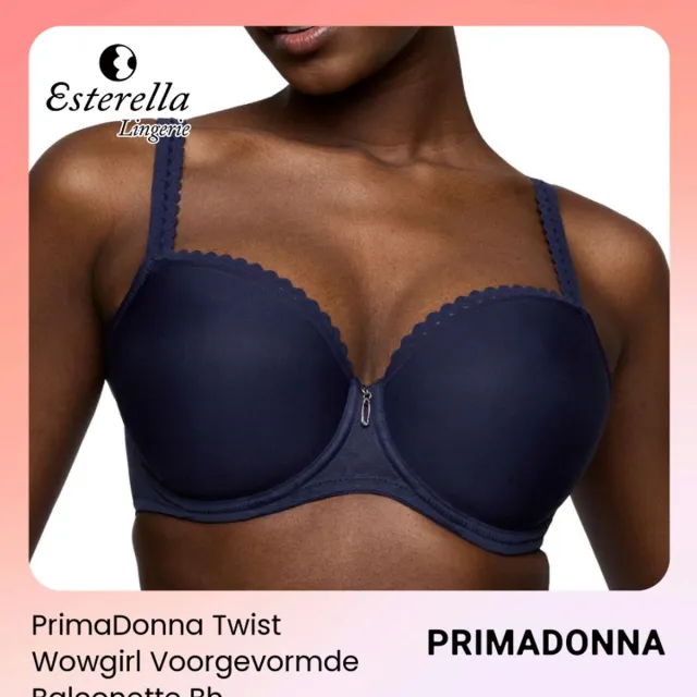 PrimaDonna Twist Wowgirl Voorgevormde Balconette Bh 0242602 Evening Blue - maat EU 90D / FR Blauw