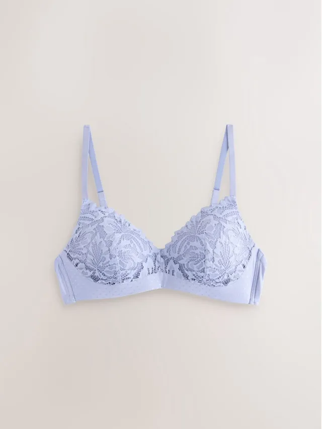 Next Dames - Ultimate Comfort beha met kant en vulling, zonder beugels - Blauw Blue