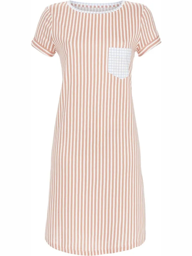 Ringella Roze strepen nachthemd Ringella - Roze - Maat - 48