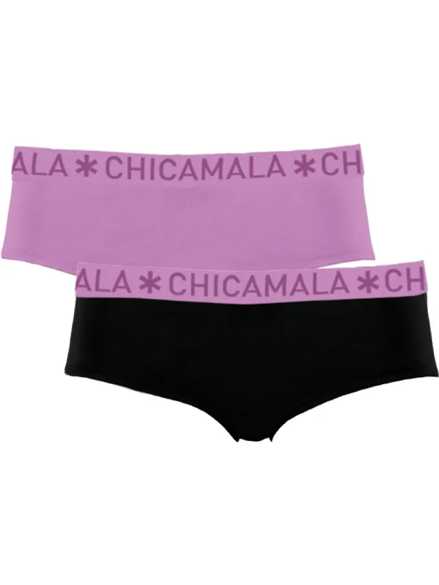 Muchachomalo Chicamala – Dames Briefs – 2 Pack - Normale Lengte – Onderbroeken Dames – Lingerie – Dames Ondergoed – Kleding - 95% Katoen – Dames kleding Roze