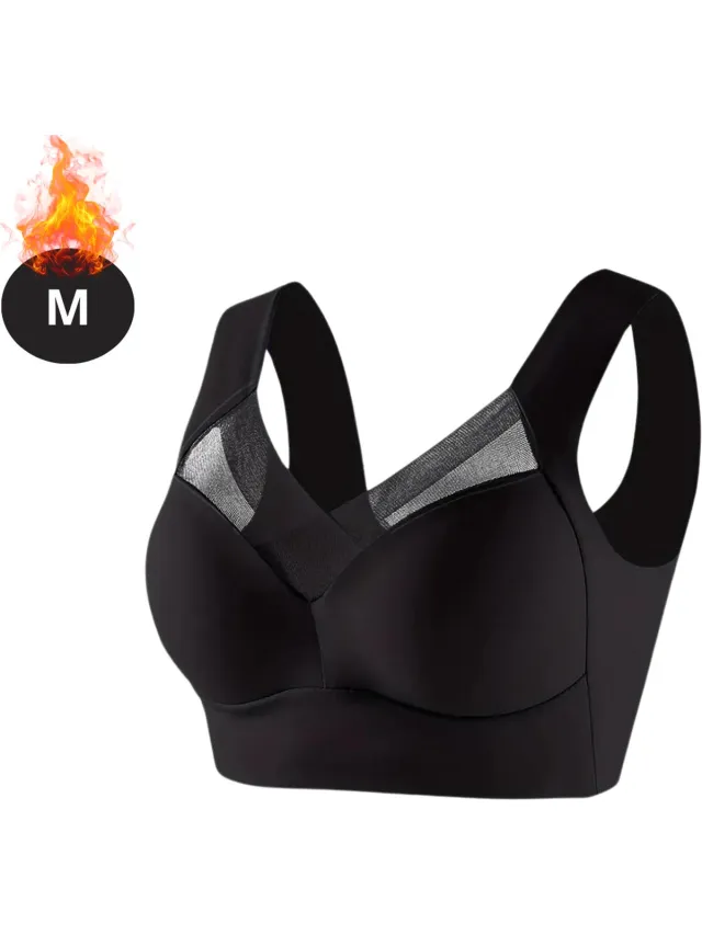 Nivard BH Zonder Beugel - Zonder Bandjes - Push-up Bh's - Comfort Beha - Comfortabel - Sterk - Yoga - Zwart