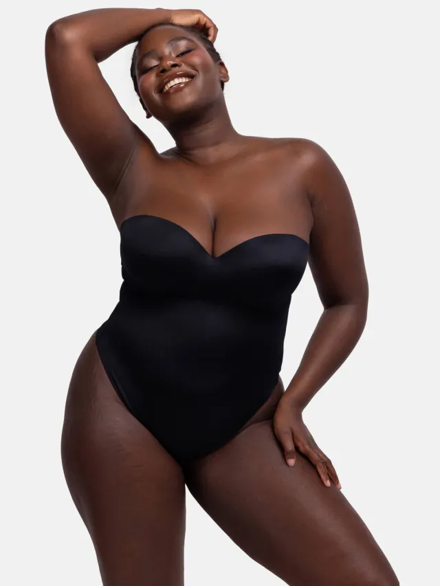 Dorina strapless corrigerende stringbody Sublime Sculpt zwart, foto 3