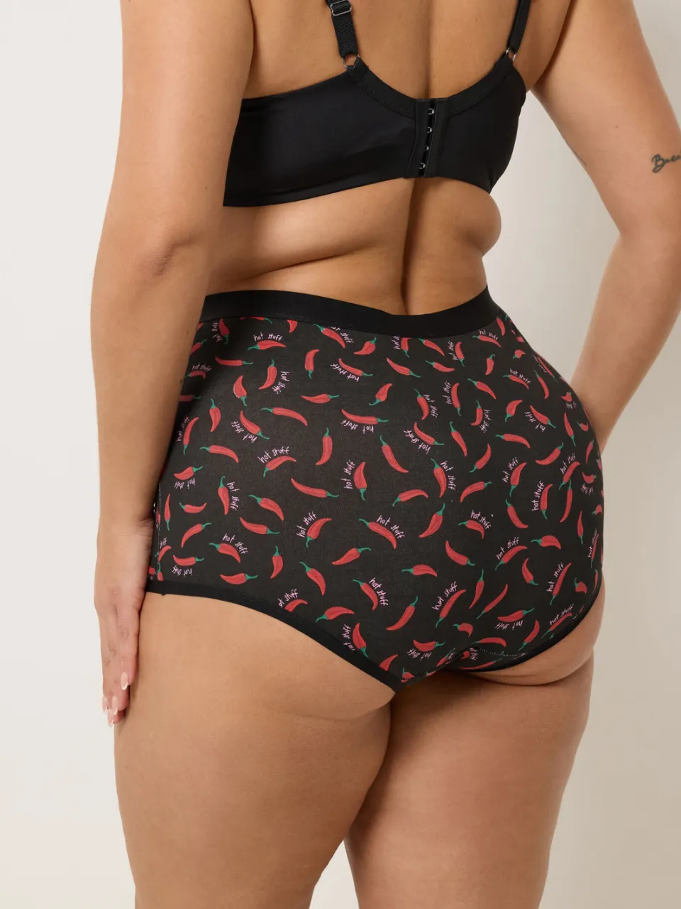 Yours 5Pack Zwarte Shorts Met Chiliprint-64, foto 4