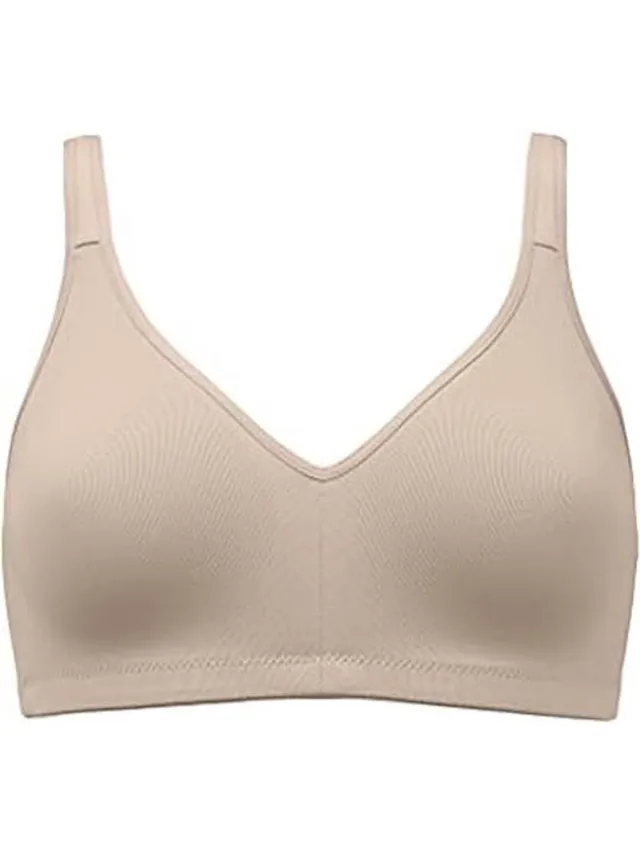 Naturana soft BH met elastische cups zonder beugel omvang 75 past voor cup maat B/C/D beige