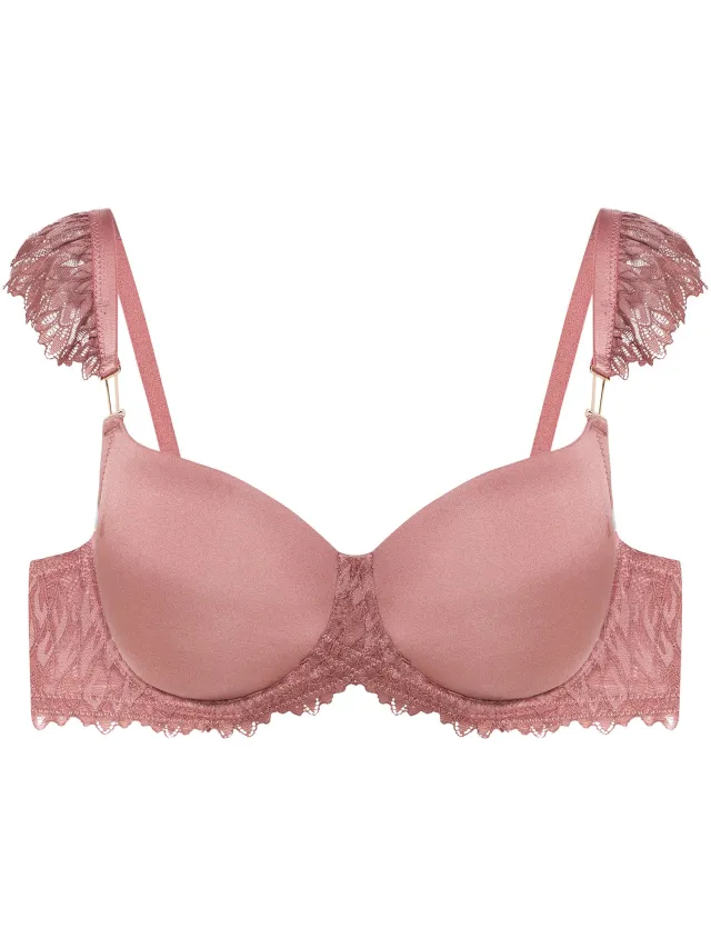 ESOTIQ Ofiel - Beha - Paars - 80F - Kanten details Paars;Mauve