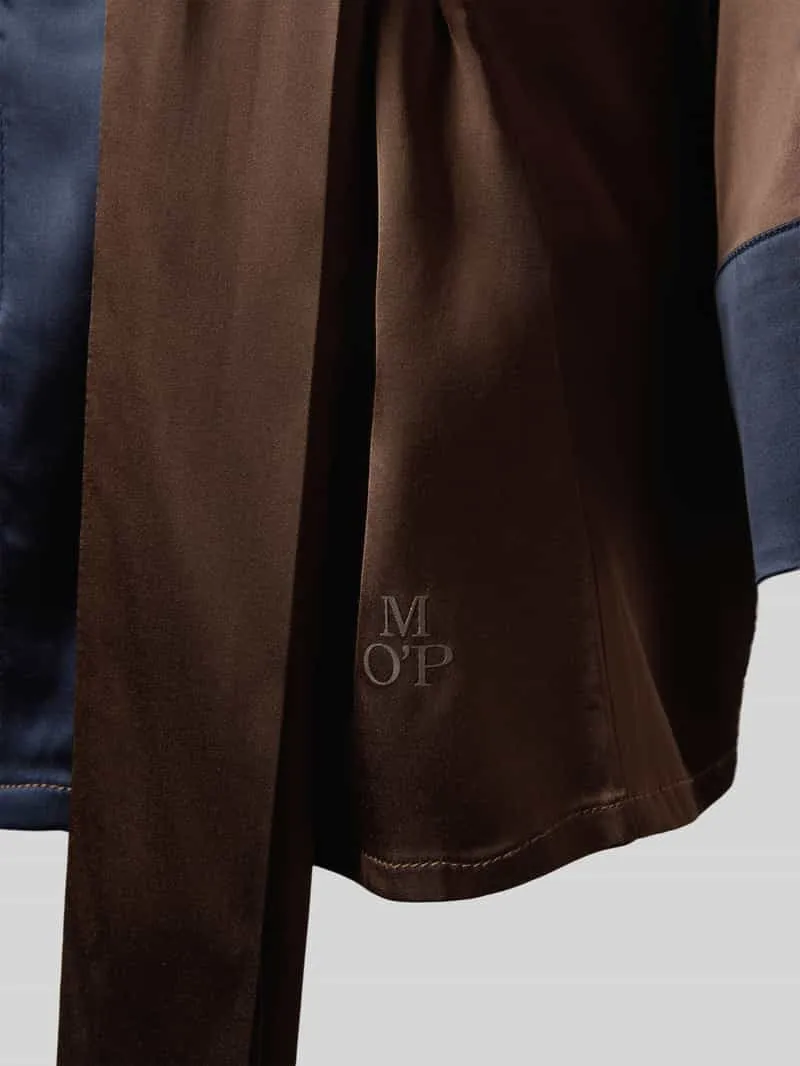 Marc O'Polo Regular fit pyjama van viscosemix donkerbruin, foto 3