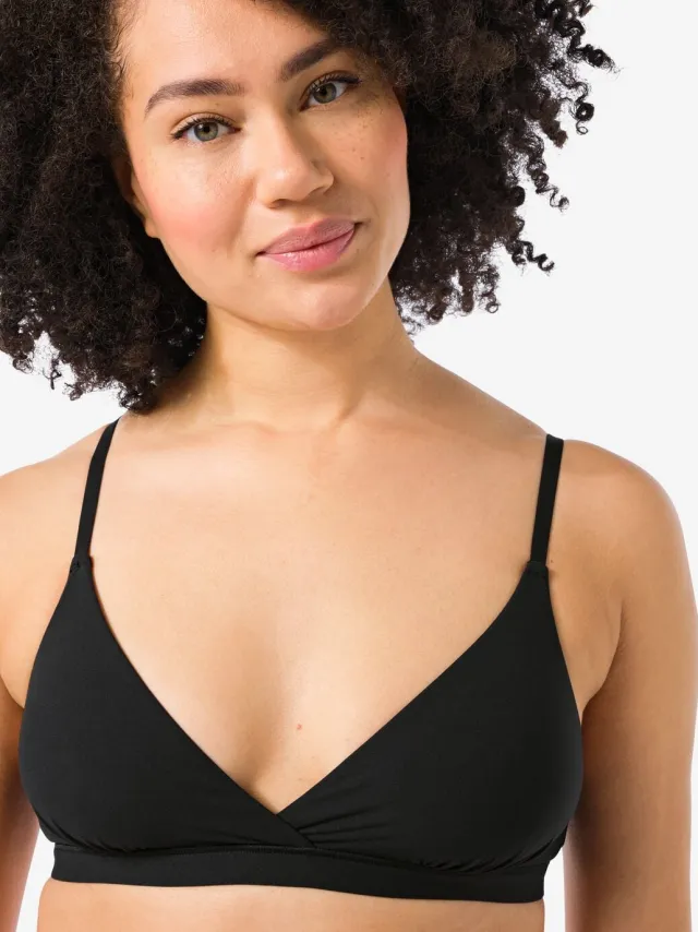 HEMA Bralette zonder beugel zwart (zwart)