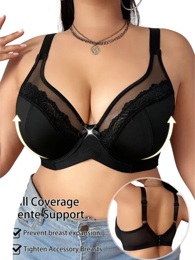 Currero BH Zonder Beugel - Strapless - Zonder Bandjes - Met Voorsluiting - Push-up Bh's - Comfort Beha - Comfortabel - Grote Sluiting - Zwart - Cupmaat