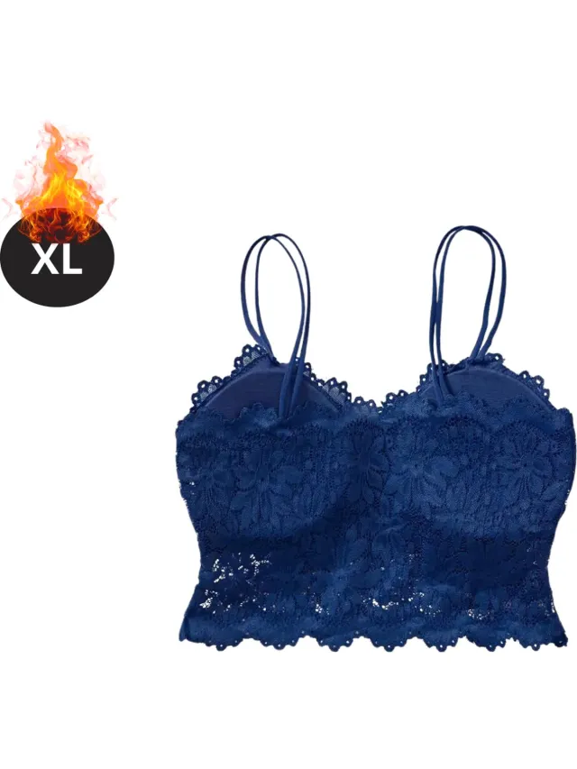 Bovista BH Zonder Beugel - Zonder Bandjes - Push-up Bh's - Comfort Beha - Comfortabel - Blauw