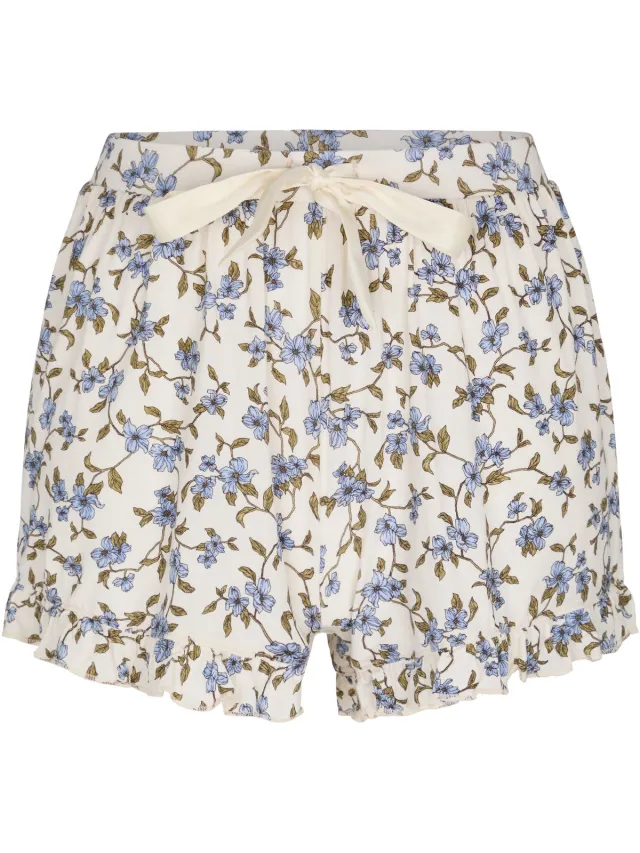 Hunkemöller Jersey Ruffled Shorts Wit