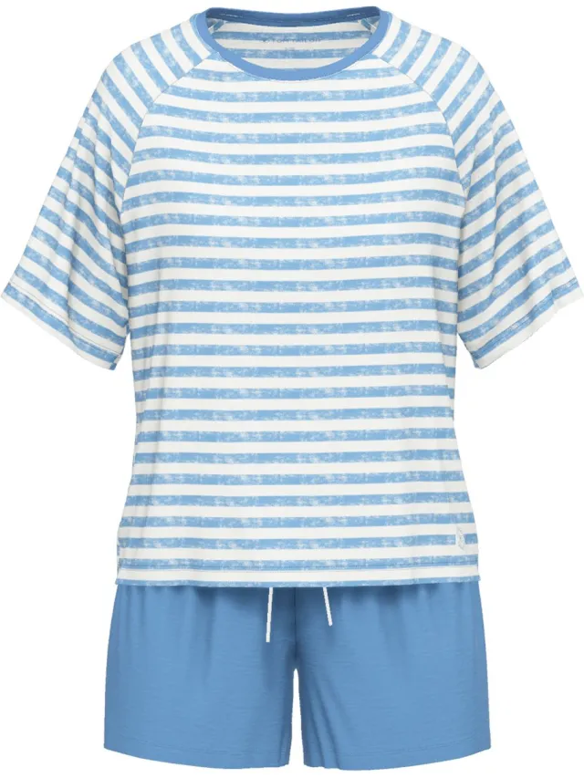Tom Tailor Pyjama korte broek - 622 - maat 46 (46) - Dames Volwassenen - 100% katoen- 60228-4009-622-46