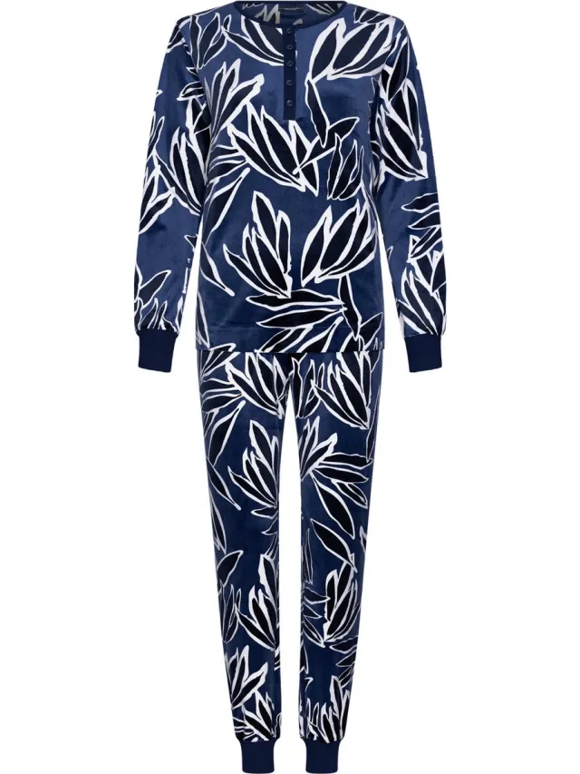Pastunette Pyjama set - Flow - Donkerblauw - Velours