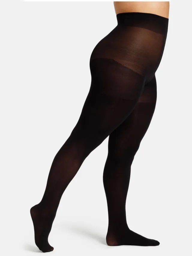 Camano , Tights Fijne panty Fijne panty Panty's, Curvy figuurcorrigerend Shaping-effect rondingen Plus-Size, 60 DEN ondoorzichtig semi-transparant, Dagelijks leven Vrije tijd Kantoor Office Evenement, comfortabel comfortabele tailleband. black