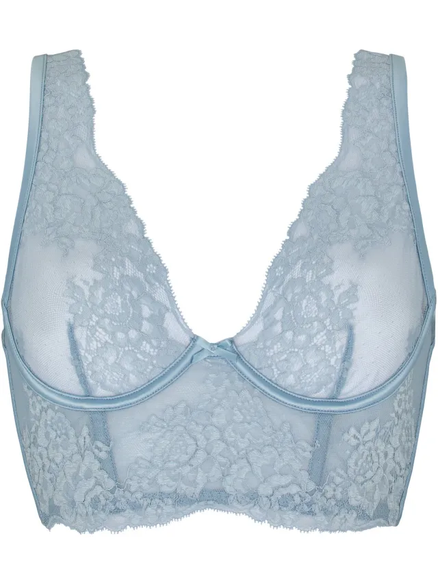 Hunkemöller Non-Padded Underwired Longline Bra Rosie Blauw