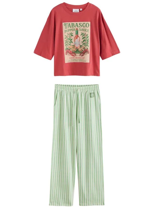 Next Dames - Pyjama met korte mouwen - Tall - Roze Pink Tabasco