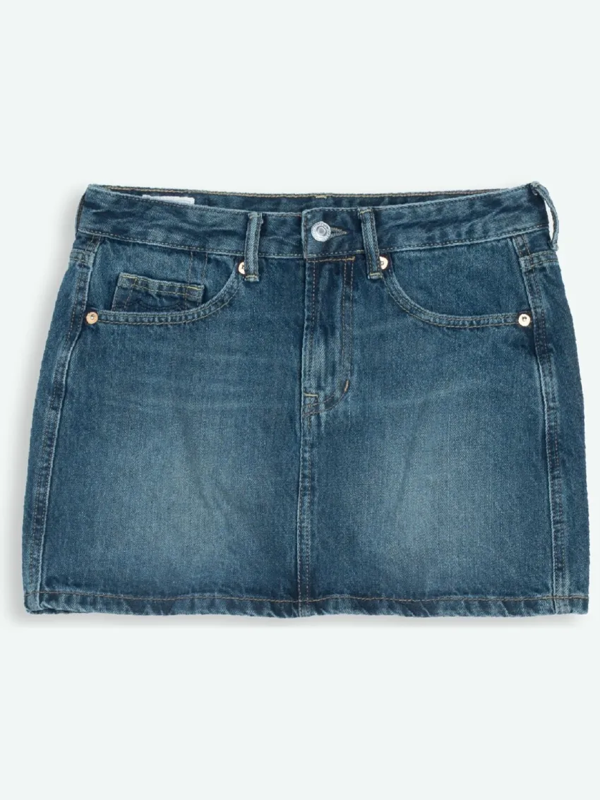 Kings Of Indigo dames vegan Minirok Candi Bruin, foto 2