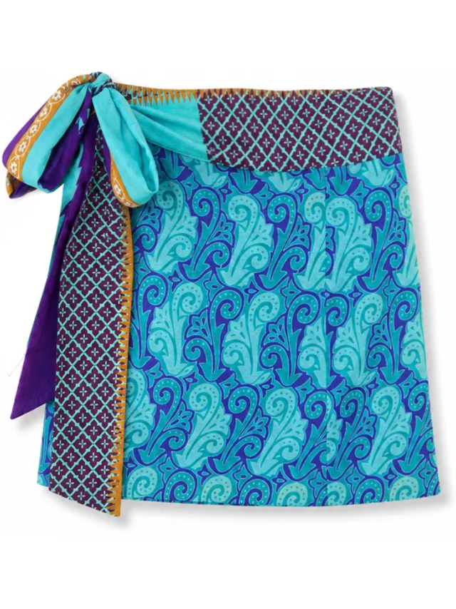 el.résidu dames vegan Rok Amira Paars Blauw