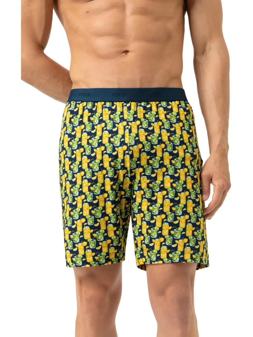 Mey korte pyjamabroek marineblauw gedessineerd