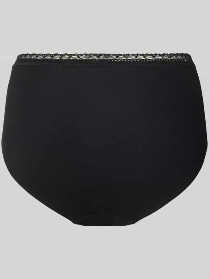 Schiesser Slim fit slip van katoenmix in set van 3 zwart, foto 2