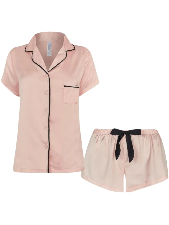 Bluebella Dames/Dames Abigail Satijnen Korte Pyjama Set (Roze), foto 2