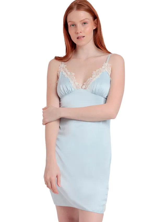 Admas Guipur babydoll blauw