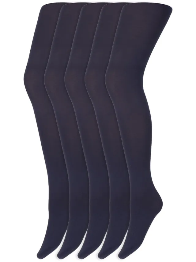 Marianne Gekleurde panty’s | Micro | 60 Denier | Merk: Marianne | Maat: S t/m XXL | Kleur: Jeans blauw | 5 Paar