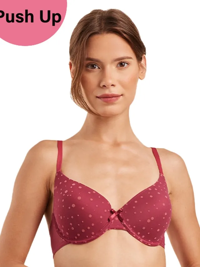 Vanilla Dames Lingerie, Bh, Push-up Beugel beha - Rood