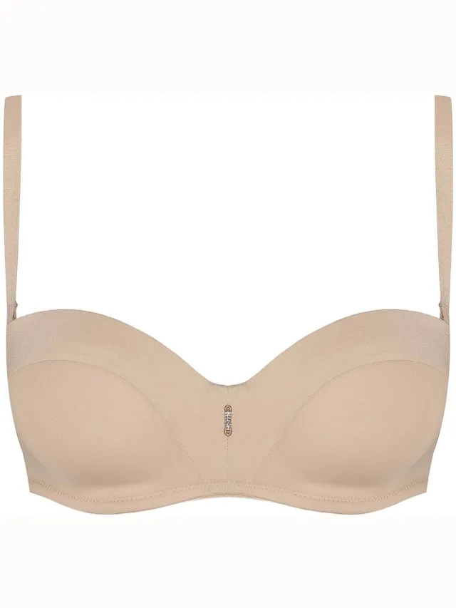 ESOTIQ Ondrea 34377 - Push-upbeha - Beige - Balkonetmodel - Afneembare Bandjes