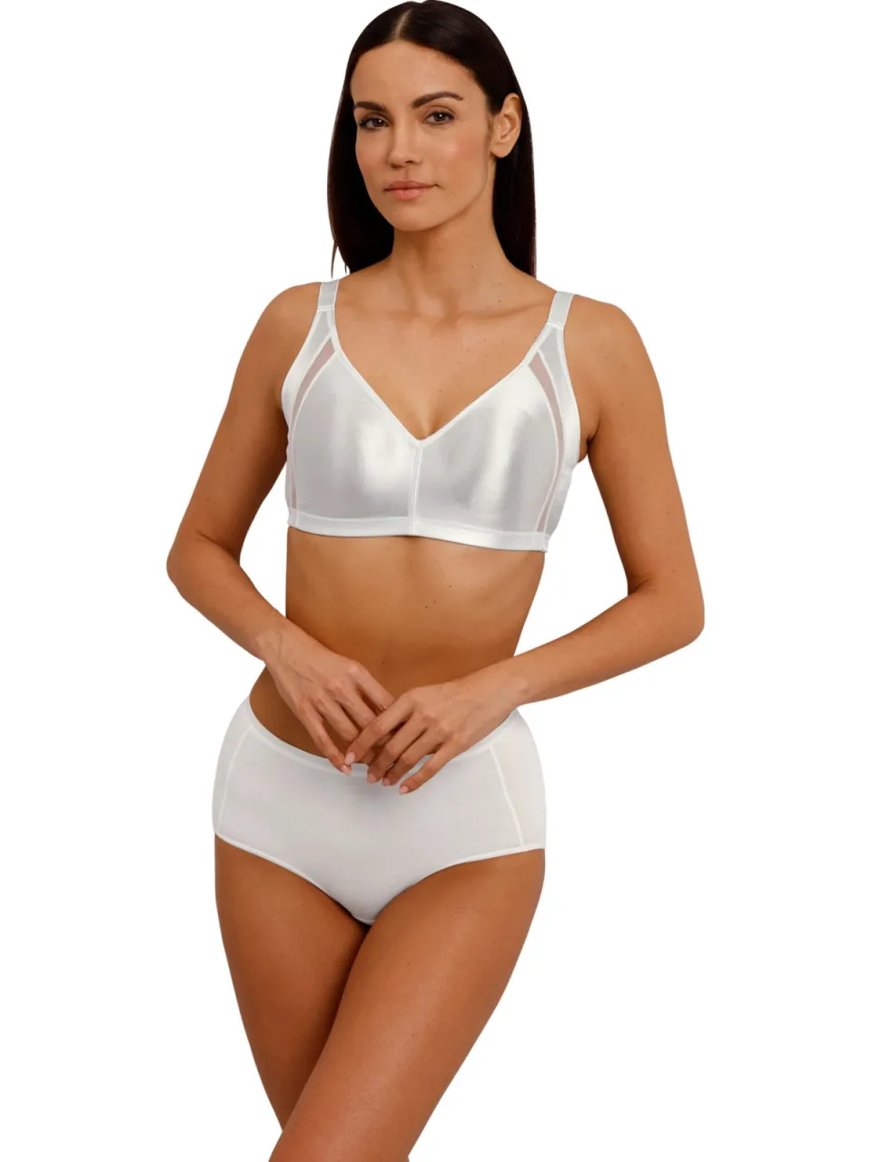 Minimizer-beha zonder beugel wit