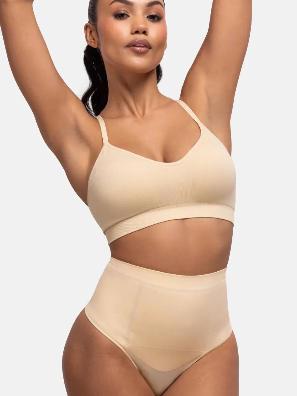 Dorina high waist corrigerende string Absolute Sculpt beige
