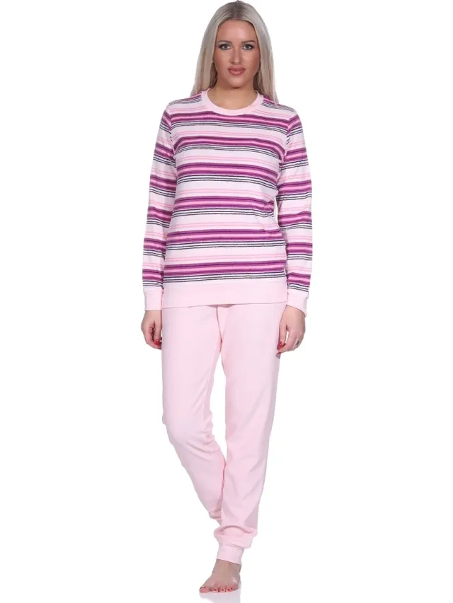 Normann badstof dames pyjama 22220193984 - Rose - S 36/38
