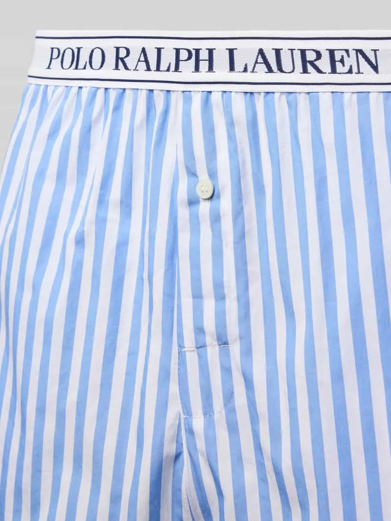 Polo Ralph Lauren Korte pyjamabroek met elastische band met logo lichtblauw, foto 3