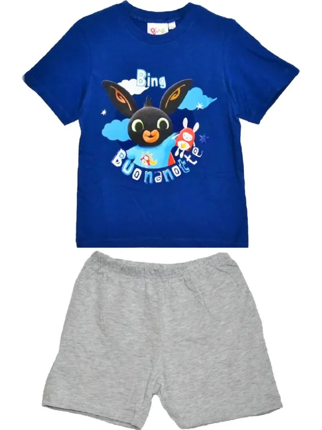 BING shortama - blauw met grijs - Bing Bunny pyjama