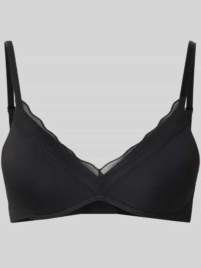 Sloggi Slim fit push-up bh met kant model 'Go Blush' Zwart