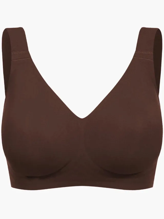 cfab Comfort Minimizer BH - Bruin - 2XL - BH Zonder Beugel Voorgevormd - Ondergoed - Naadlos