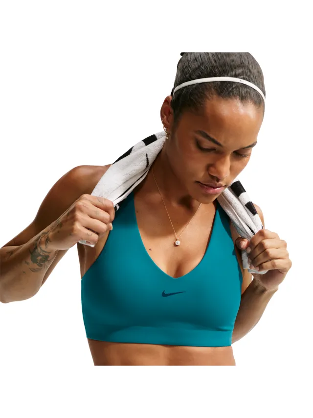 Nike Universa Sportbeha's/Sportvesten Dames - Groen - Katoen Jersey Green