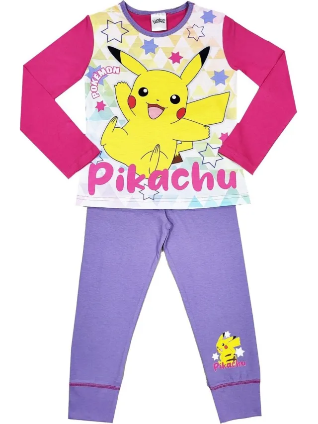 Pokémon Pyjama - Roze met paars - Pikachu - Meisjespyjama