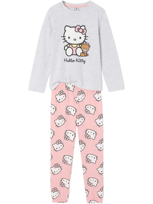 Hello Kitty Hello Kitty meisjespyjama roze (poederkleur)