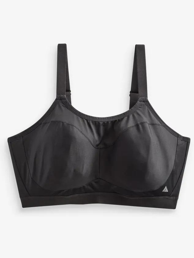 Next Dames - Ultimate Support Non Pad Minimising Bedrade Dry Tech Hoge impact Sportbeha - Zwart Black