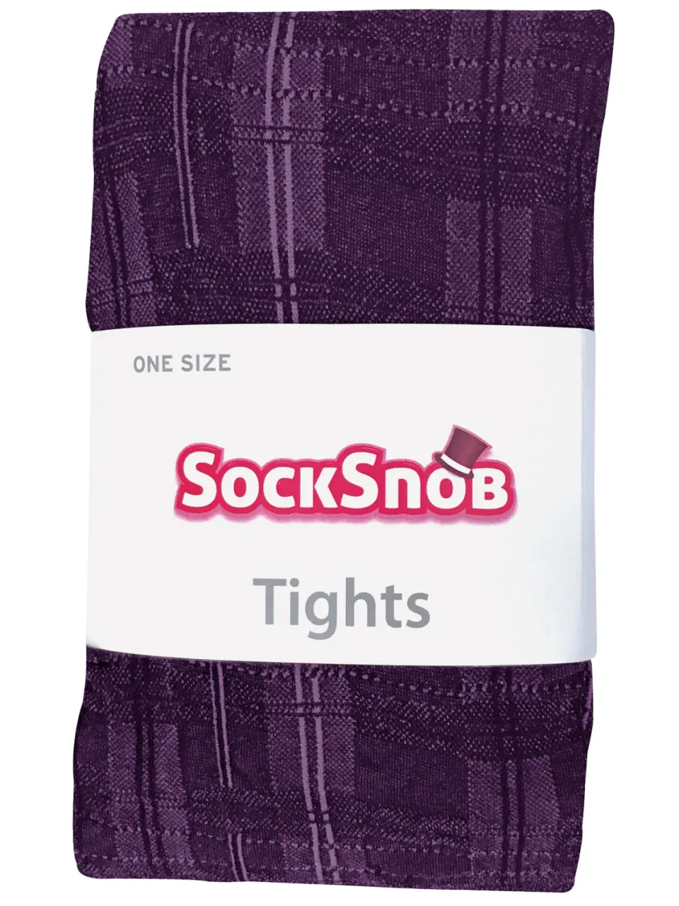Sock Snob Dames80 denier ondoorzichtig patroon panty's - Skye Paars, foto 2