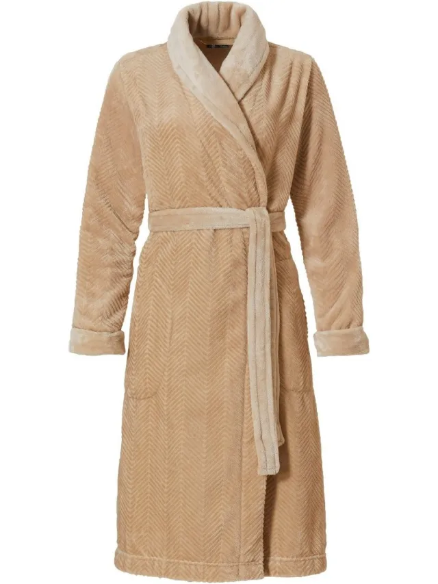 Pastunette Dames - Deluxe - Badjas - Lichtbruin - 2XL (52/54) Beige