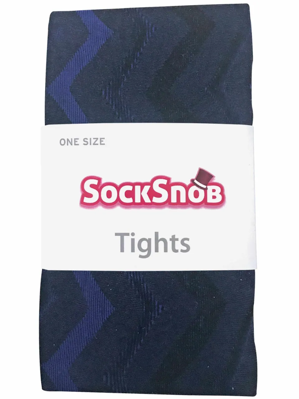 Sock Snob Dames80 denier ondoorzichtig patroon panty's - Blauw Weven, foto 2