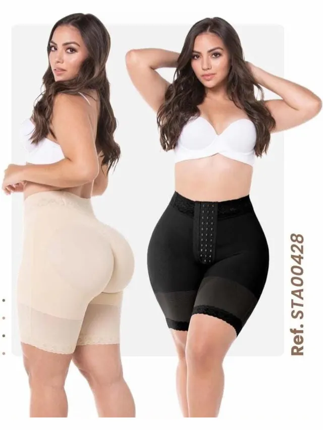 M&D origineel FAJAS COLOMBIANAS - COLOMBIAANSE SHAPEWEAR - Damesmode - Lingerie - Maatverkleining - Postpartum - Postoperatief/ SCHORT Halfbeenlengte - Hoge taille - 4 compressieniveaus- GEMIDDELDE COMPRESSIE - ZWART - R F0428
