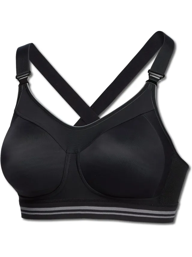 Schiesser Sport bh (1-pack) - dames sportbeha actief high impact zwart