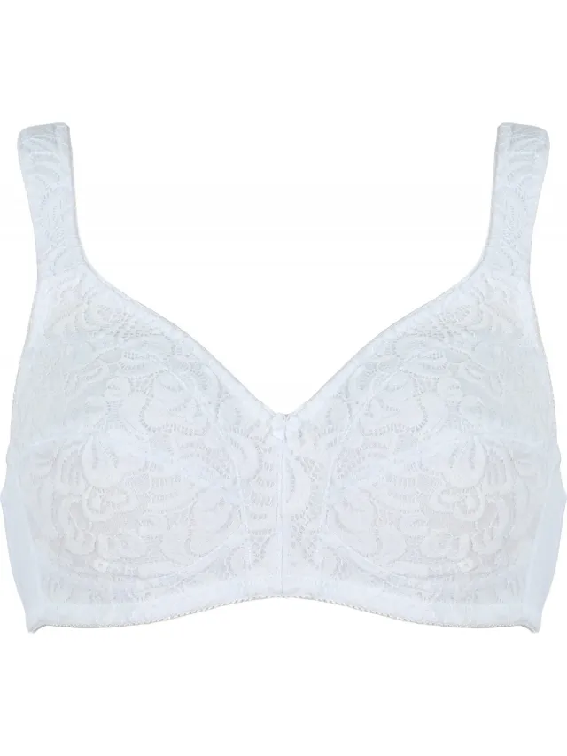 Naturana soft BH met kant zonder beugels maat 80B wit