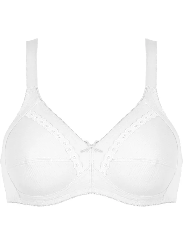 Naturana katoenen soft BH zonder beugels maat 100B wit