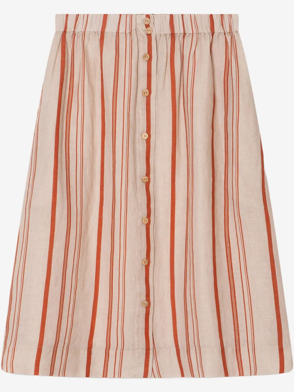 MATONA dames vegan Rok Midi Skirt Gestreept crème, foto 2