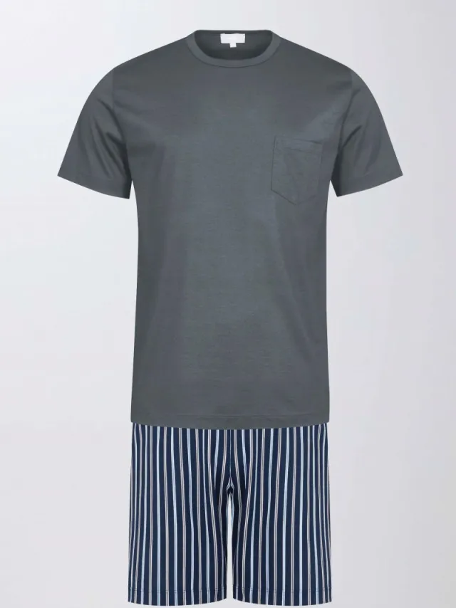 Mey Tweedelige Korte Pyjama Portimo Heren 33018 664 neptune 54 Meerkleurig