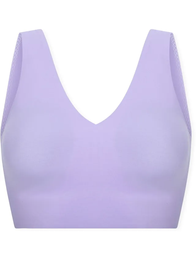 Schiesser dames Invisible Soft bustier van microvezel met uitneembare pads (1-pack) - bralette - zachtlila Paars