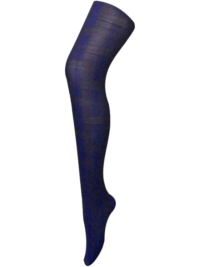Sock Snob Dames80 denier ondoorzichtig patroon panty's - Skye Blauw